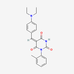 5-[4-(diethylamino)benzylidene]-1-(2-methylphenyl)-2,4,6(1H,3H,5H)-pyrimidinetrione