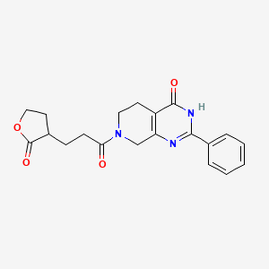 molecular formula C20H21N3O4 B6027340 7-[3-(2-oxotetrahydrofuran-3-yl)propanoyl]-2-phenyl-5,6,7,8-tetrahydropyrido[3,4-d]pyrimidin-4(3H)-one 