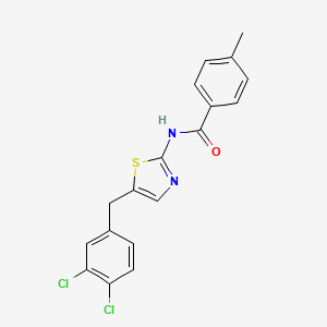 N-[5-(3,4-dichlorobenzyl)-1,3-thiazol-2-yl]-4-methylbenzamide