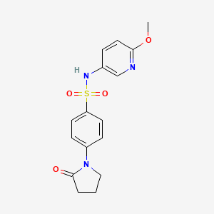 N-(6-methoxypyridin-3-yl)-4-(2-oxopyrrolidin-1-yl)benzenesulfonamide