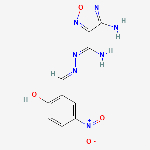 molecular formula C10H9N7O4 B6027362 4-amino-N'-(2-hydroxy-5-nitrobenzylidene)-1,2,5-oxadiazole-3-carbohydrazonamide 