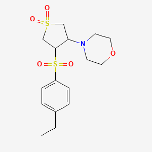 3-(4-Ethylphenyl)sulfonyl-4-morpholin-4-ylthiolane 1,1-dioxide