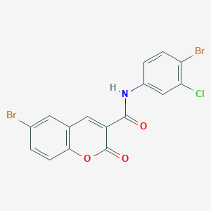 molecular formula C16H8Br2ClNO3 B6027367 6-bromo-N-(4-bromo-3-chlorophenyl)-2-oxo-2H-chromene-3-carboxamide 