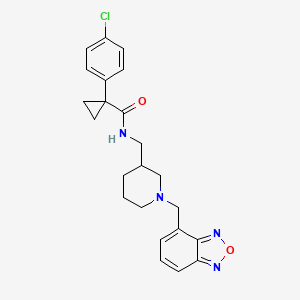 N-{[1-(2,1,3-benzoxadiazol-4-ylmethyl)-3-piperidinyl]methyl}-1-(4-chlorophenyl)cyclopropanecarboxamide