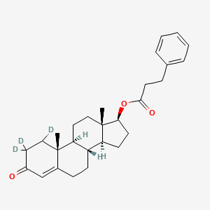 molecular formula C28H33D3O3 B602742 睾酮-16,16,17-D3 3-苯基丙酸酯 CAS No. 876054-55-6
