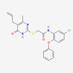 2-[(5-allyl-4-methyl-6-oxo-1,6-dihydro-2-pyrimidinyl)thio]-N-(5-chloro-2-phenoxyphenyl)acetamide