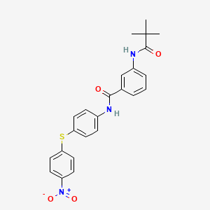 3-[(2,2-dimethylpropanoyl)amino]-N-{4-[(4-nitrophenyl)thio]phenyl}benzamide