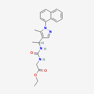 ethyl N-[({1-[5-methyl-1-(1-naphthyl)-1H-pyrazol-4-yl]ethyl}amino)carbonyl]glycinate