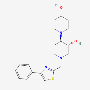 (3R,4R)-4-(4-hydroxypiperidin-1-yl)-1-[(4-phenyl-1,3-thiazol-2-yl)methyl]piperidin-3-ol