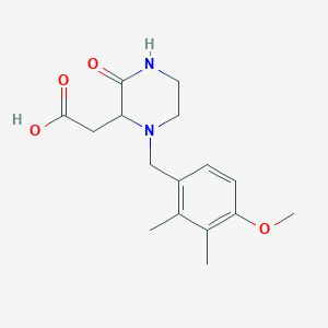 molecular formula C16H22N2O4 B6027506 [1-(4-methoxy-2,3-dimethylbenzyl)-3-oxo-2-piperazinyl]acetic acid 