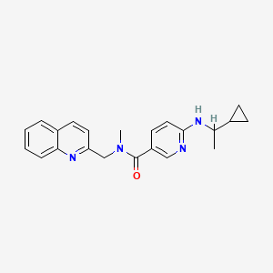 6-[(1-cyclopropylethyl)amino]-N-methyl-N-(2-quinolinylmethyl)nicotinamide