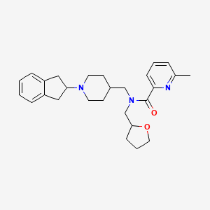 N-{[1-(2,3-dihydro-1H-inden-2-yl)-4-piperidinyl]methyl}-6-methyl-N-(tetrahydro-2-furanylmethyl)-2-pyridinecarboxamide