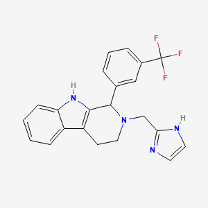 molecular formula C22H19F3N4 B6027549 2-(1H-imidazol-2-ylmethyl)-1-[3-(trifluoromethyl)phenyl]-2,3,4,9-tetrahydro-1H-beta-carboline 