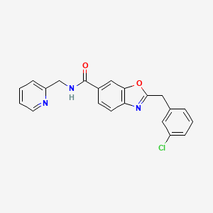 molecular formula C21H16ClN3O2 B6027563 2-(3-chlorobenzyl)-N-(2-pyridinylmethyl)-1,3-benzoxazole-6-carboxamide 