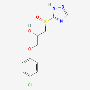 molecular formula C11H12ClN3O3S B6027564 1-(4-chlorophenoxy)-3-(1H-1,2,4-triazol-5-ylsulfinyl)propan-2-ol 