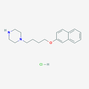 molecular formula C18H25ClN2O B6027600 1-(4-Naphthalen-2-yloxybutyl)piperazine;hydrochloride 