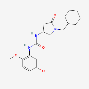 molecular formula C20H29N3O4 B6027604 N-[1-(cyclohexylmethyl)-5-oxo-3-pyrrolidinyl]-N'-(2,5-dimethoxyphenyl)urea 