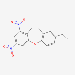 molecular formula C16H12N2O5 B6027609 8-ethyl-1,3-dinitrodibenzo[b,f]oxepine 