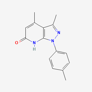 molecular formula C15H15N3O B6027615 3,4-dimethyl-1-(4-methylphenyl)-1,7-dihydro-6H-pyrazolo[3,4-b]pyridin-6-one 