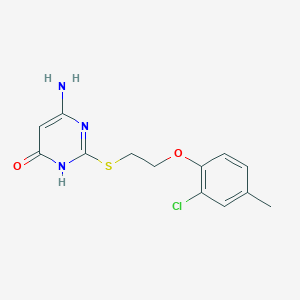 molecular formula C13H14ClN3O2S B6027623 6-amino-2-{[2-(2-chloro-4-methylphenoxy)ethyl]thio}-4-pyrimidinol 