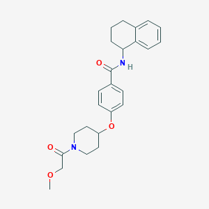 4-{[1-(methoxyacetyl)-4-piperidinyl]oxy}-N-(1,2,3,4-tetrahydro-1-naphthalenyl)benzamide