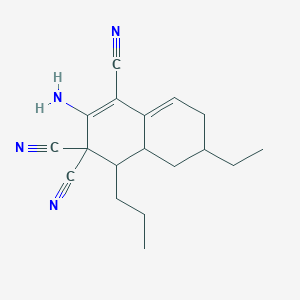 2-amino-6-ethyl-4-propyl-4a,5,6,7-tetrahydro-1,3,3(4H)-naphthalenetricarbonitrile