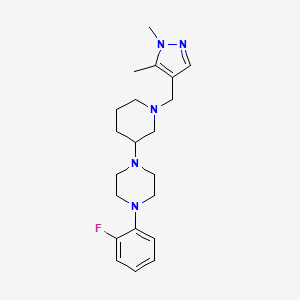 1-{1-[(1,5-dimethyl-1H-pyrazol-4-yl)methyl]-3-piperidinyl}-4-(2-fluorophenyl)piperazine