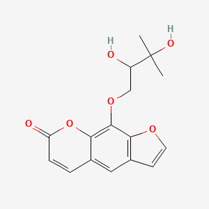 molecular formula C16H16O6 B602770 9-(2,3-Dihydroxy-3-methylbutoxy)furo[3,2-g]chromen-7-one CAS No. 139079-42-8