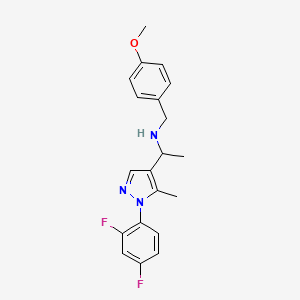 1-[1-(2,4-difluorophenyl)-5-methyl-1H-pyrazol-4-yl]-N-(4-methoxybenzyl)ethanamine