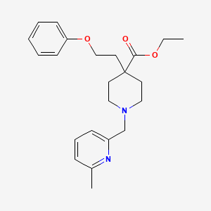 molecular formula C23H30N2O3 B6027734 ethyl 1-[(6-methyl-2-pyridinyl)methyl]-4-(2-phenoxyethyl)-4-piperidinecarboxylate 