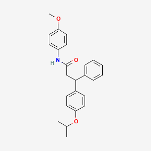 molecular formula C25H27NO3 B6027747 3-(4-isopropoxyphenyl)-N-(4-methoxyphenyl)-3-phenylpropanamide 