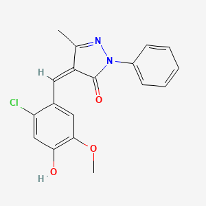 4-(2-chloro-4-hydroxy-5-methoxybenzylidene)-5-methyl-2-phenyl-2,4-dihydro-3H-pyrazol-3-one