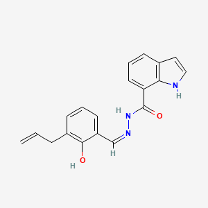 N-[(Z)-(2-hydroxy-3-prop-2-enylphenyl)methylideneamino]-1H-indole-7-carboxamide