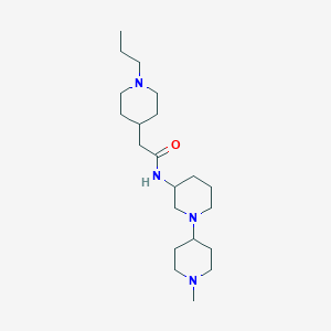 molecular formula C21H40N4O B6027795 N-(1'-methyl-1,4'-bipiperidin-3-yl)-2-(1-propyl-4-piperidinyl)acetamide 