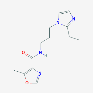 molecular formula C13H18N4O2 B6027802 N-[3-(2-ethyl-1H-imidazol-1-yl)propyl]-5-methyl-1,3-oxazole-4-carboxamide trifluoroacetate 