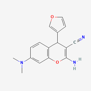 2-amino-7-(dimethylamino)-4-(furan-3-yl)-4H-chromene-3-carbonitrile