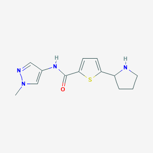 molecular formula C13H16N4OS B6027836 N-(1-methyl-1H-pyrazol-4-yl)-5-(2-pyrrolidinyl)-2-thiophenecarboxamide trifluoroacetate 