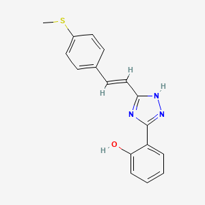 2-{3-[4-(METHYLSULFANYL)STYRYL]-1H-1,2,4-TRIAZOL-5-YL}PHENOL