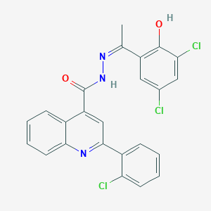 2-(2-chlorophenyl)-N'-[1-(3,5-dichloro-2-hydroxyphenyl)ethylidene]-4-quinolinecarbohydrazide