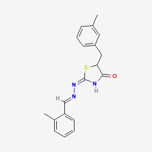 molecular formula C19H19N3OS B6027862 2-methylbenzaldehyde [5-(3-methylbenzyl)-4-oxo-1,3-thiazolidin-2-ylidene]hydrazone 