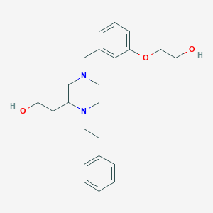 molecular formula C23H32N2O3 B6027879 2-[4-[3-(2-hydroxyethoxy)benzyl]-1-(2-phenylethyl)-2-piperazinyl]ethanol 