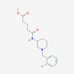 methyl 5-{[1-(2-fluorobenzyl)-3-piperidinyl]amino}-5-oxopentanoate