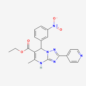 ethyl 5-methyl-7-(3-nitrophenyl)-2-(4-pyridinyl)-4,7-dihydro[1,2,4]triazolo[1,5-a]pyrimidine-6-carboxylate