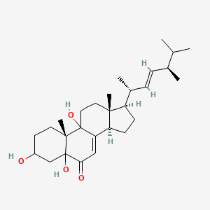 molecular formula C28H44O4 B602791 3,5,9-Trihydroxyergosta-7,22-dien-6-one CAS No. 88191-14-4