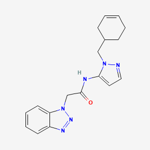 2-(1H-1,2,3-benzotriazol-1-yl)-N-[1-(3-cyclohexen-1-ylmethyl)-1H-pyrazol-5-yl]acetamide