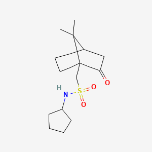 molecular formula C15H25NO3S B6027931 N-cyclopentyl-1-(7,7-dimethyl-2-oxobicyclo[2.2.1]hept-1-yl)methanesulfonamide 