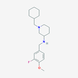 molecular formula C20H31FN2O B6027934 1-(cyclohexylmethyl)-N-(3-fluoro-4-methoxybenzyl)-3-piperidinamine 