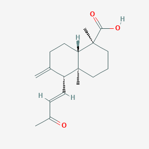 molecular formula C18H26O3 B602794 (1S,4aR,5R,8aS)-1,4a-二甲基-6-亚甲基-5-[(E)-3-氧代丁-1-烯基]-3,4,5,7,8,8a-六氢-2H-萘-1-羧酸 CAS No. 875585-30-1