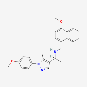 N-[(4-methoxy-1-naphthyl)methyl]-1-[1-(4-methoxyphenyl)-5-methyl-1H-pyrazol-4-yl]ethanamine