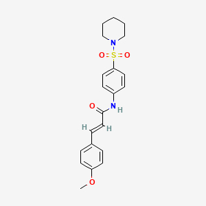 molecular formula C21H24N2O4S B6027958 (2E)-3-(4-METHOXYPHENYL)-N-[4-(PIPERIDINE-1-SULFONYL)PHENYL]PROP-2-ENAMIDE 